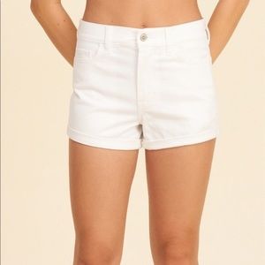 Hollister High-Rise Short Shorts White